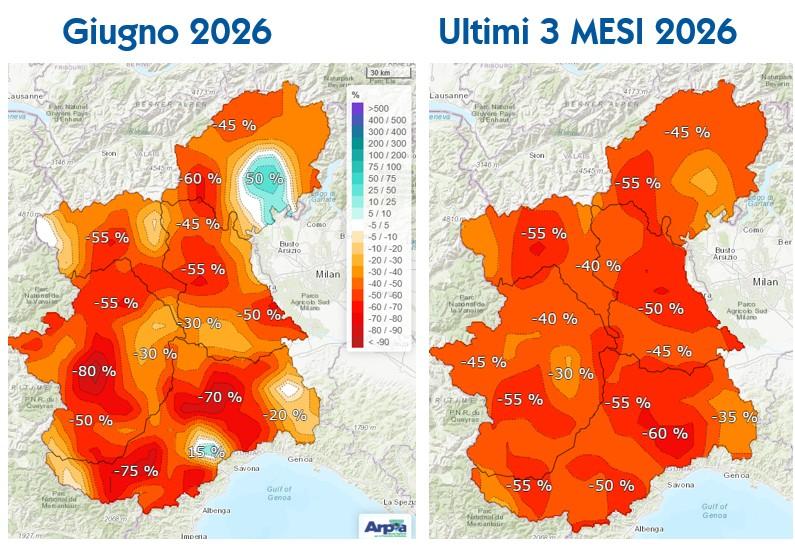 In Piemonte si torna a parlare di siccità: ecco la situazione a livello regionale all'inizio di luglio