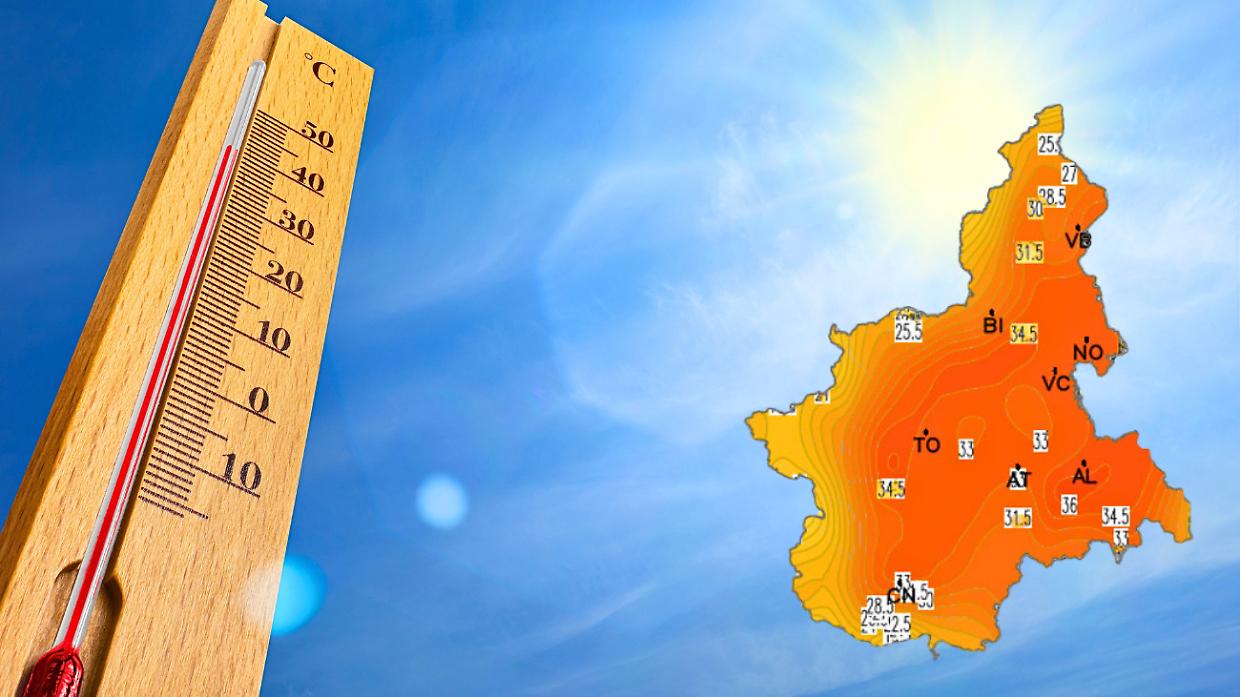 Mercoledì 8 luglio possibile caldo eccezionale sul Piemonte, poi tornano i temporali di calore verso il fine settimana