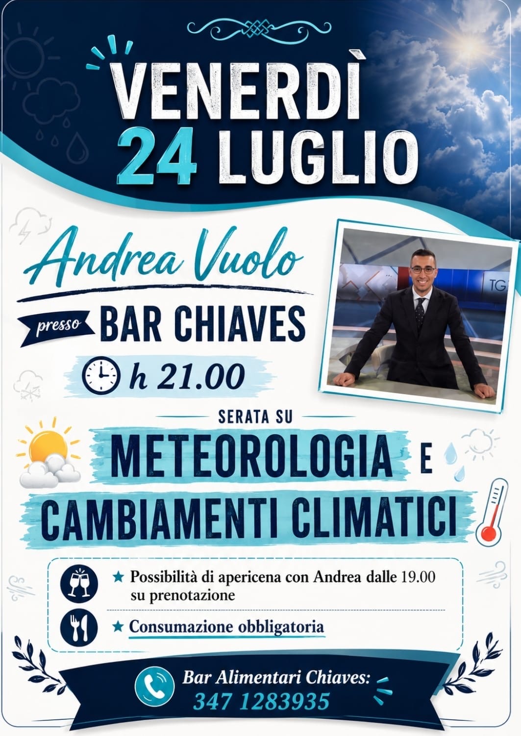 Doppia conferenza di meteorologia nelle valli di Lanzo nel mese di luglio