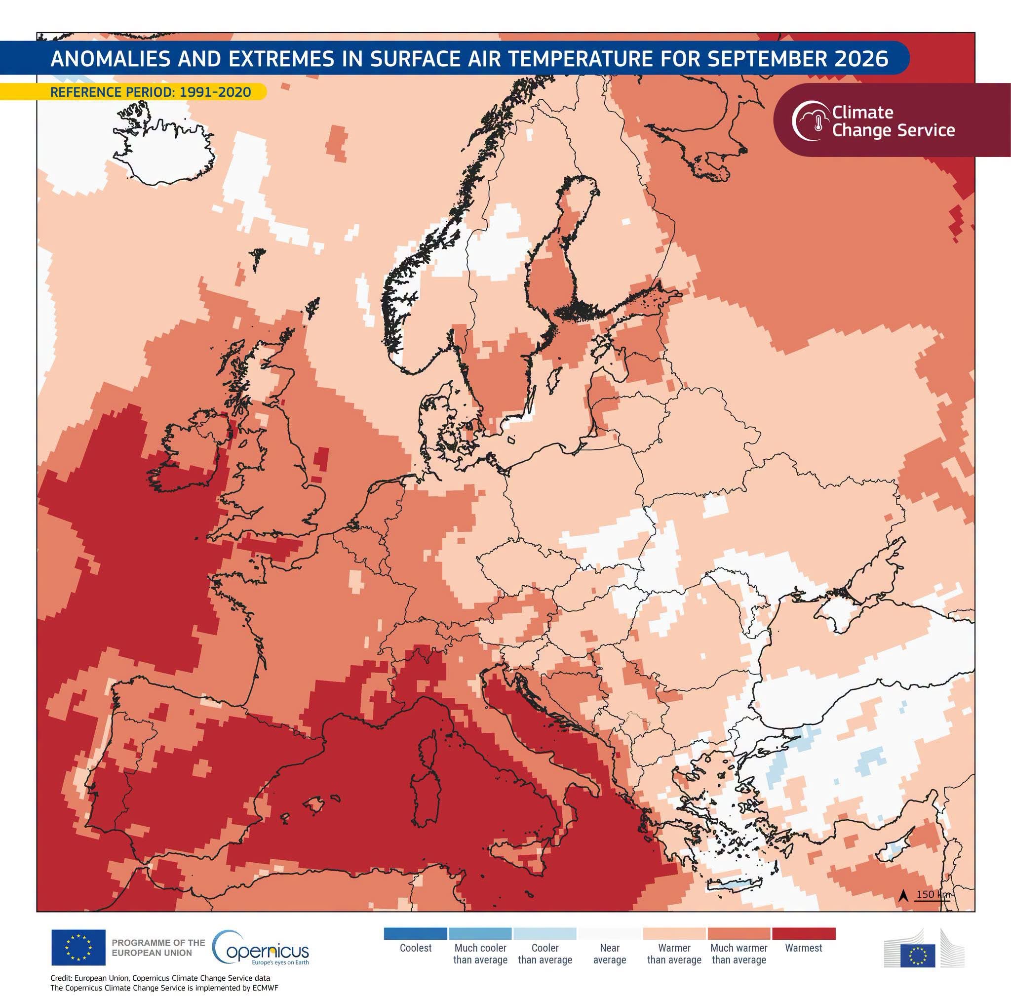 Clima - Copernicus, settembre 2026 è stato il secondo più caldo mai registrato a livello globale