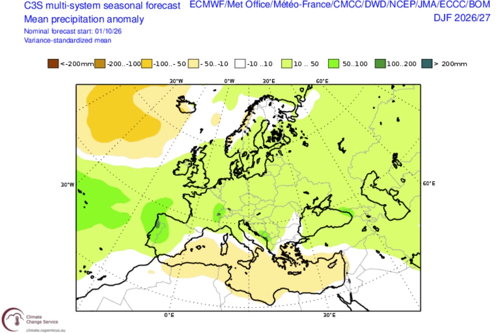 Le prime simulazioni meteorologiche in Europa per l'inverno 2026-2027, ecco cosa potrebbe accadere