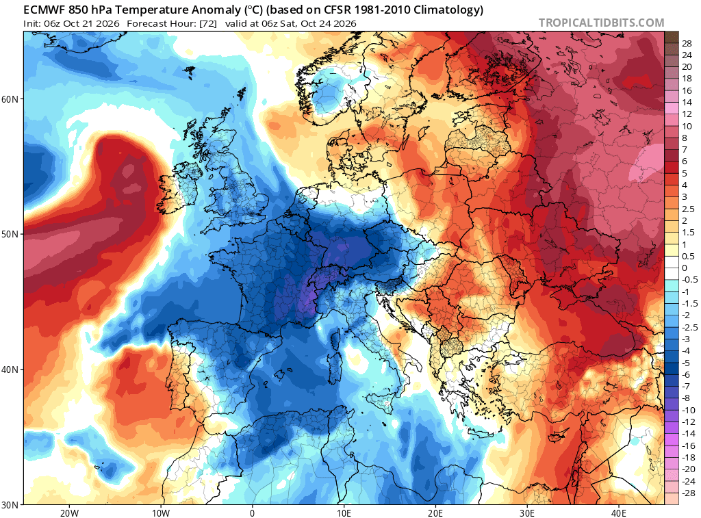Temperature - Nei prossimi giorni in Piemonte vero respiro d'autunno, valori minimi anche al di sotto dei 5 °C; ecco dove farà più fresco